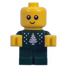 Baby, Dark Green Body, Christmas Sweater (fig-015473)