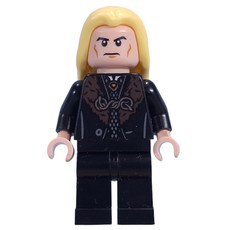 Lucius Malfoy, Black Robes with Dark Red Fur, Plain Legs (fig-015501)