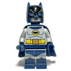 Batman, Light Bluish Gray Suit, Rubber Dark Blue Cape and Cowl (60's TV Series) (fig-015555)