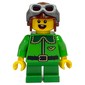 Elf / Postal Elf - Bright Green Torso, Green Legs, Aviator Hat