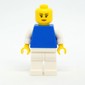 Woman, Blue Torso with White Arms, White Legs, Peach Lips