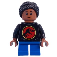 Kid, Jurassic Park Shirt, Blue Legs, Black Hair (fig-015700)