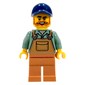 Farmer, Sand Green Shirt, Medium Nougat Legs, Dark Blue Cap