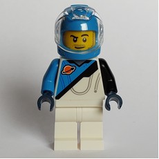 Astronaut, White, Black and Dark Blue Spacesuit (Futuron), Dark Azure Helmet (fig-015736)