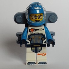 Astronaut, White and Dark Azure Spacesuit, Sand Blue Back Bracket (fig-015740)