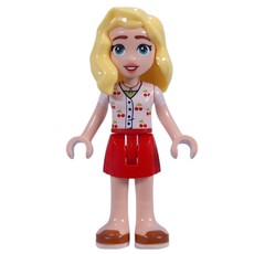 Matilde, White Shirt, Red Skirt (fig-015748)
