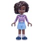 Aliya - Lavender Top, Bright Light Blue Skirt