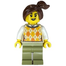 Kiosk Customer, Tan Torso, Olive Green Legs, Reddish Brown Hair (fig-015815)
