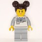 Garage Worker, White/Light Bluish Grey Suit, Dark Brown Hair