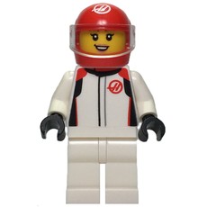 F1 Driver, Haas, White Suit, Red Helmet (fig-015950)
