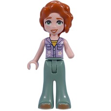 Autumn - Lavender Top, Sand Green Pants, Flower (fig-015965)