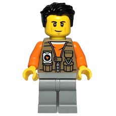 Explorer, Dark Tan Jacket, Light Bluish Grey Legs (fig-015977)