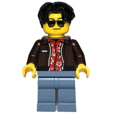 Car Driver, Dark Brown Jacket, Sand Blue Legs (fig-015978)