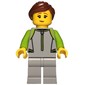 Surfer, Lime/Light Bluish Grey Wetsuit, Reddish Brown Hair