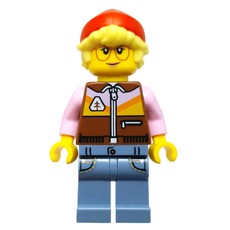 Model Shop Owner, Reddish Brown Torso, Sand Blue Legs, Red beanie (fig-016125)