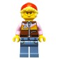 Model Shop Owner, Reddish Brown Torso, Sand Blue Legs, Red beanie