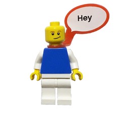Blue Torso, White Legs, Red Speech Bubble (fig-016173)