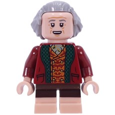 Bilbo Baggins, Light Bluish Grey Hair, Dark Red Vest (fig-016215)