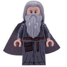 Gandalf the Grey, Light Bluish Grey Hair, Cape (fig-016222)
