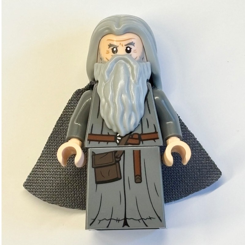 LEGO Set fig-016222 Gandalf the Grey, Light Bluish Grey Hair