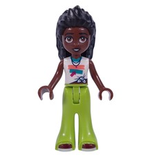 Elsa D - White Shirt, Lime Pants (fig-016283)