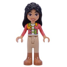 Liann - Coral Jacket, Tan Pants (fig-016285)