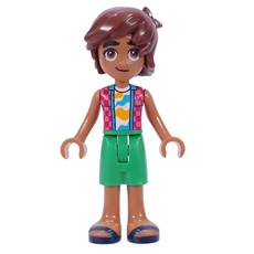 Leo - Coral Shirt, Bright Green Shorts (fig-016287)