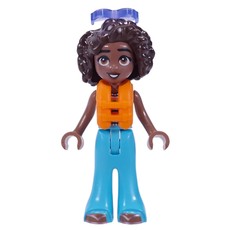 Aliya - White Shirt, Medium Azure Pants, Sunglasses, Lifevest (fig-016289)