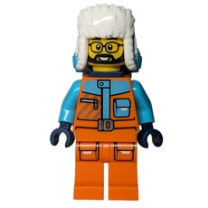 Arctic Explorer, STEVEGOESNORTH, Orange Suit, Dark Blue Hat and Backpack (fig-016337)