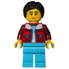 Arctic Crane Operator, Red Jacket, Medium Azure Legs, Black Hair (fig-016340)