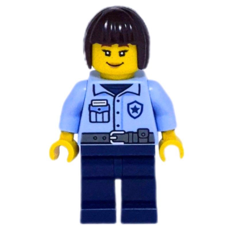 LEGO Set fig-016426 Police Officer, Bright Light Blue Shirt, Dark Blue ...
