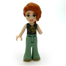 Autumn - Dark Green Shirt, Sand Green Pants (fig-016477)
