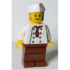 Chef - White Torso, Reddish Brown Legs (fig-016511)