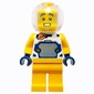 Astronaut, White Spacesuit, Bright Light Orange Legs, Sphere Helmet