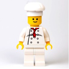 Chef - White Torso, White Legs, White Hat (fig-016583)
