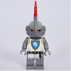 Knight, Female, White Tunic, Helmet with Red Plume (fig-016595)