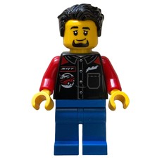 Driver, Black Vest, Blue Legs, Black Hair (fig-016657)