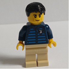 Lamborghini Driver, Dark Blue Torso, Tan Legs, Black Hair (fig-016685)