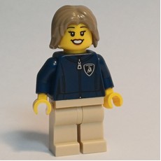 Lamborghini Driver, Dark Blue Torso, Tan Legs, Dark Tan Hair (fig-016686)