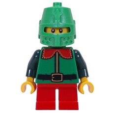 Elf - Green Torso, Red Legs, Knight Helmet (fig-016887)