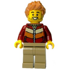 Dark Red Torso, Dark Tan Legs, Medium Nougat Hair (fig-016928)