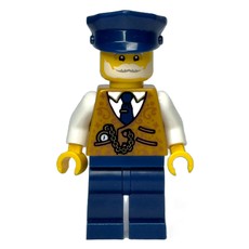 Conductor, Pearl Gold Torso, Dark Blue Legs, Cap (fig-016930)