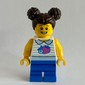 Girl, White Torso, Blue Medium Legs, Dark Brown Hair