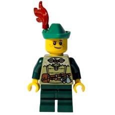 Elf, Olive Green Torso, Dark Green Medium Legs, Green Hat (fig-016967)