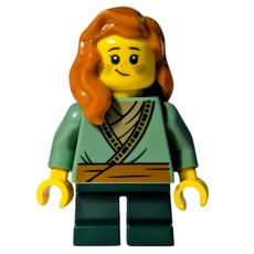 Elf, Sand Green Torso, Dark Green Legs, Dark Orange Hair (fig-016969)