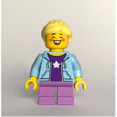 Kid, Bright Light Blue Torso, Medium Lavender Legs, Bright Light Yellow Hair (fig-016974)