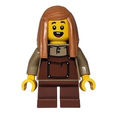 Kid, Dark Tan Torso, Reddish Brown Apron, Medium Nougat Hair (fig-016978)