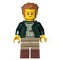 Man, Dark Green Torso, Dark Tan Legs, Medium Nougat Hair