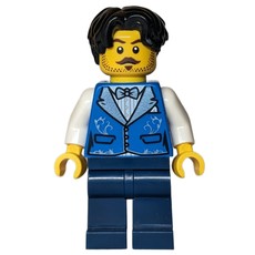Man, Blue Torso, Dark Blue Legs, Black Hair (fig-016989)