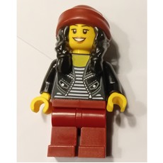 Black Torso, Dark Red Legs, Dark Red Beanie (fig-017040)